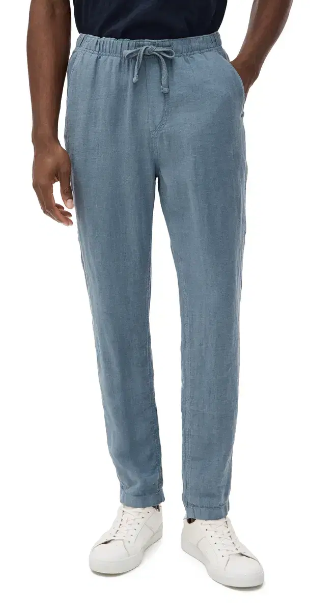 Linen Drawstring Pants Deep arine