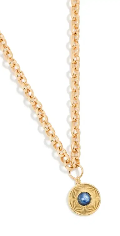Alexa Leigh Blue Tiger Eye Sunburst Necklace Yellow | Thumbnail 1