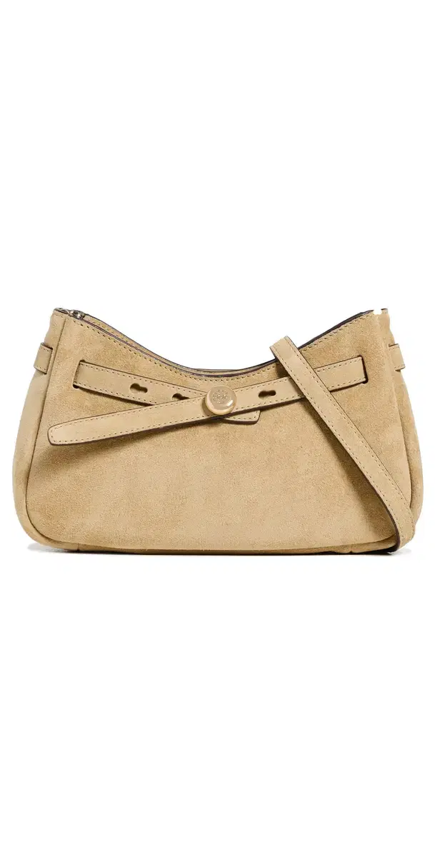 Romy Suede Zip Top Crossbody Bag Butter One Size