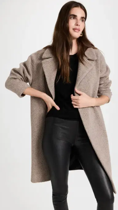 Harris Wharf London Dropped Shoulder Boucle Coat | Thumbnail 2 Harris Wharf London Dropped Shoulder Boucle Coat | Thumbnail 2