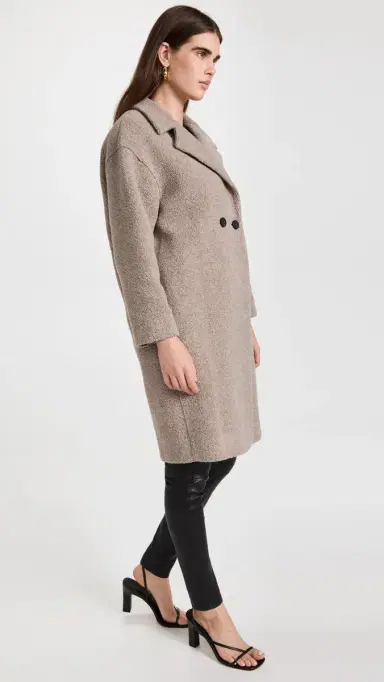 Harris Wharf London Dropped Shoulder Boucle Coat | Thumbnail 4 Harris Wharf London Dropped Shoulder Boucle Coat | Thumbnail 4