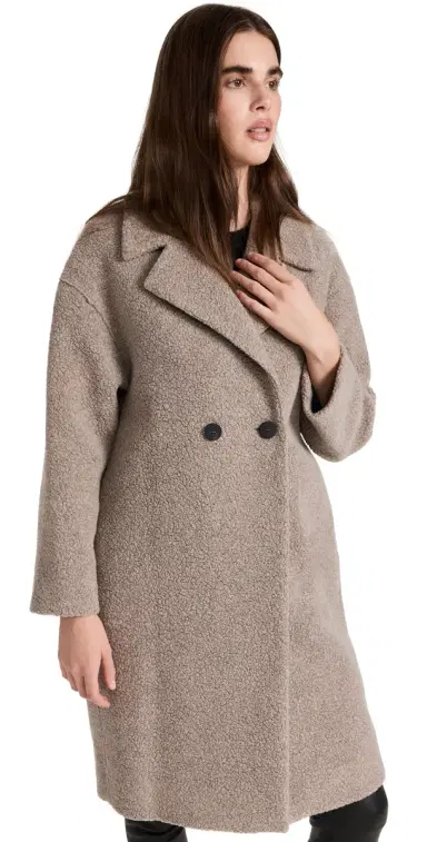 Harris Wharf London Dropped Shoulder Boucle Coat | Thumbnail 1 Harris Wharf London Dropped Shoulder Boucle Coat | Thumbnail 1