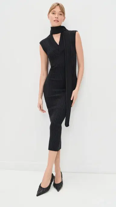 Aisling Camps Scarf Dress Charcoal elange | Thumbnail 2 Aisling Camps Scarf Dress Charcoal elange | Thumbnail 2