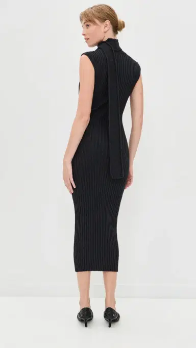 Aisling Camps Scarf Dress Charcoal elange | Thumbnail 3 Aisling Camps Scarf Dress Charcoal elange | Thumbnail 3