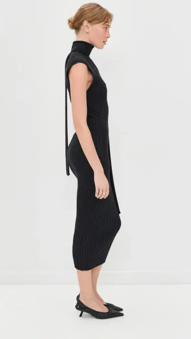 Aisling Camps Scarf Dress Charcoal elange | Thumbnail 4 Aisling Camps Scarf Dress Charcoal elange | Thumbnail 4