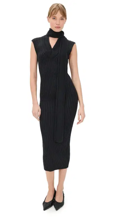 Aisling Camps Scarf Dress Charcoal elange | Thumbnail 1 Aisling Camps Scarf Dress Charcoal elange | Thumbnail 1
