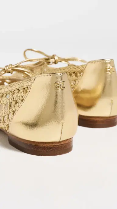 Sam Edelman Marcie Woven Flats Amber Gold Weave 8 | Thumbnail 4