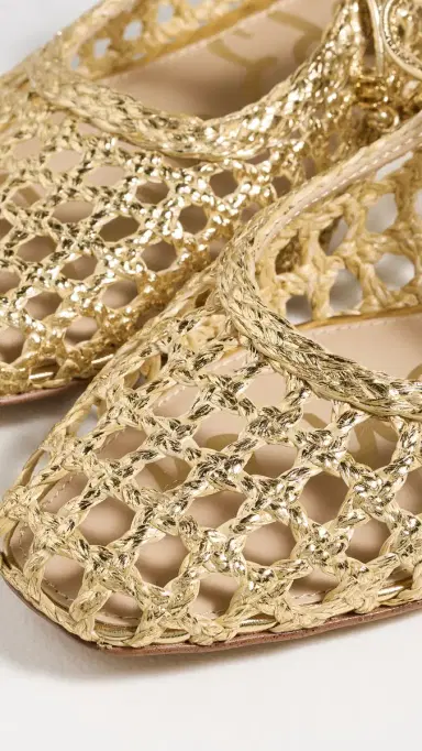Sam Edelman Marcie Woven Flats Amber Gold Weave 8 | Thumbnail 6