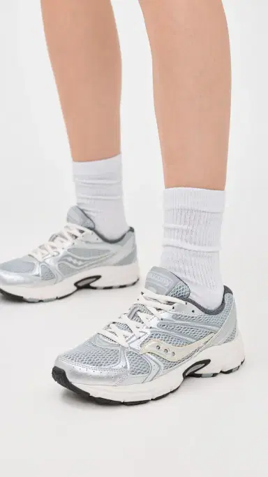 SAUCONY Ride Millennium Sneakers Silver/Cream | Thumbnail 3