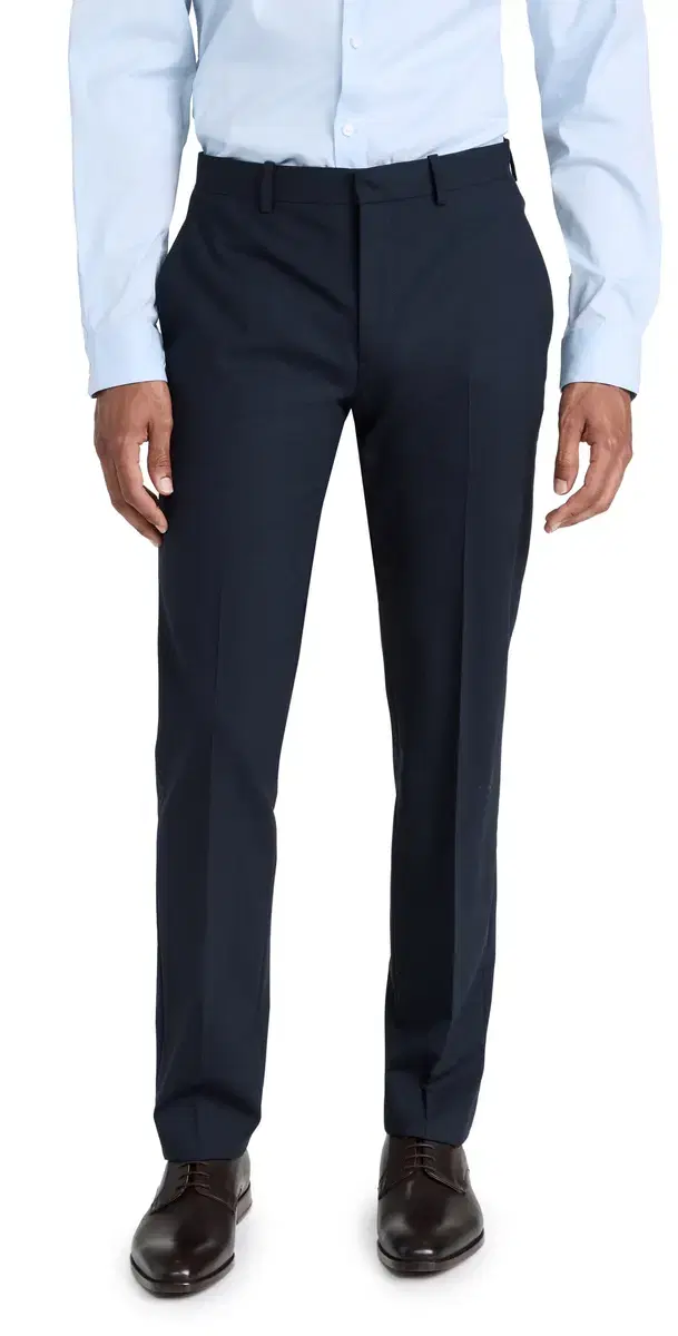 Theory Mayer Stretch Wool Pants Navy