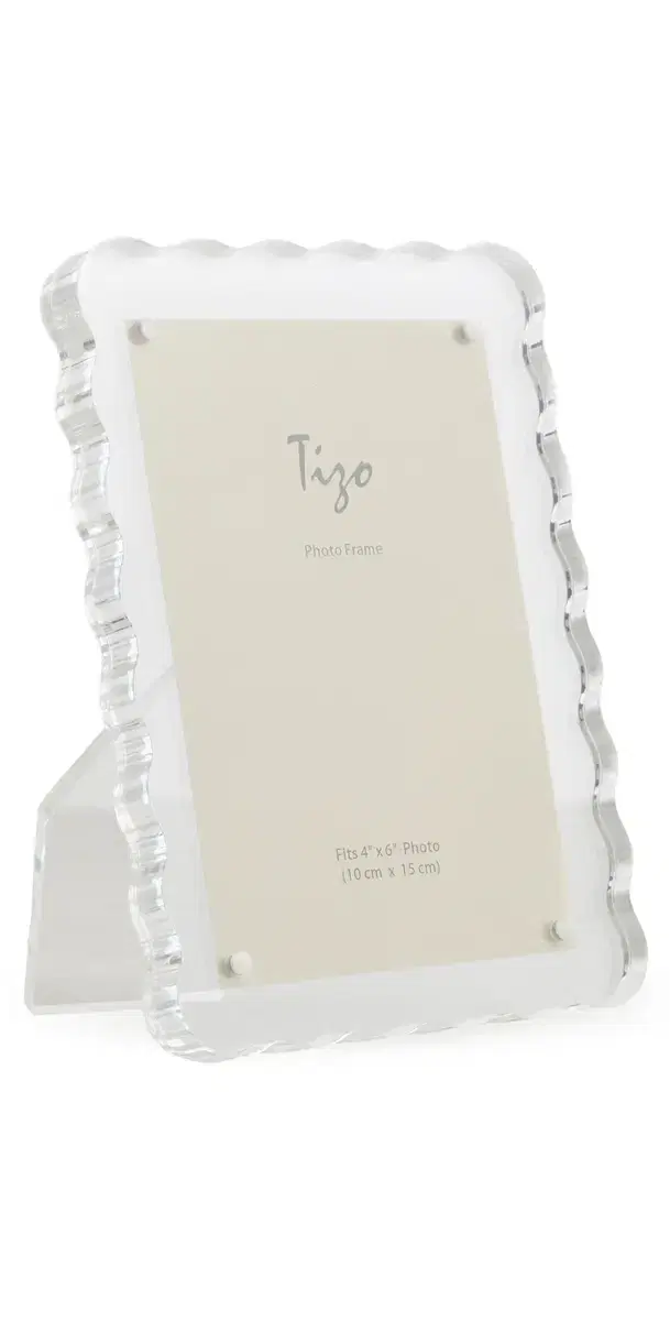 Tizo Design Lucite Frame Wave Design Clear 4x6 Clear One Size