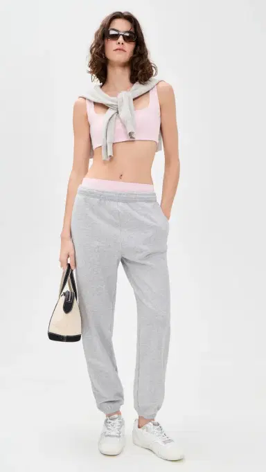 Beyond Yoga uxe Fleece Sweatpants ight Heather Gray | Thumbnail 5 Beyond Yoga uxe Fleece Sweatpants ight Heather Gray | Thumbnail 5