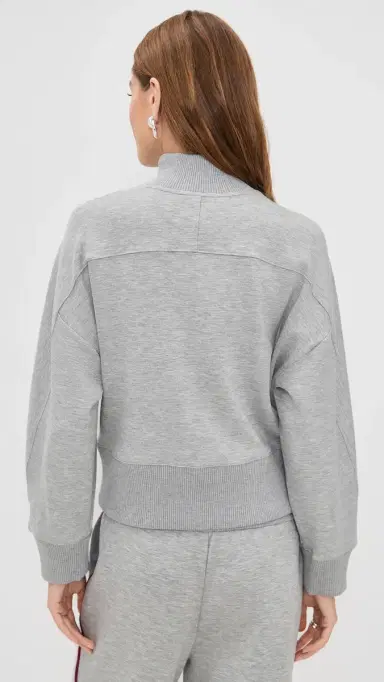 LE BOP Thea Quarter Zip Pullover Heather Grey L | Thumbnail 3