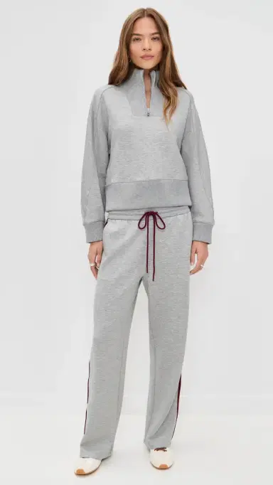 LE BOP Thea Quarter Zip Pullover Heather Grey L | Thumbnail 5