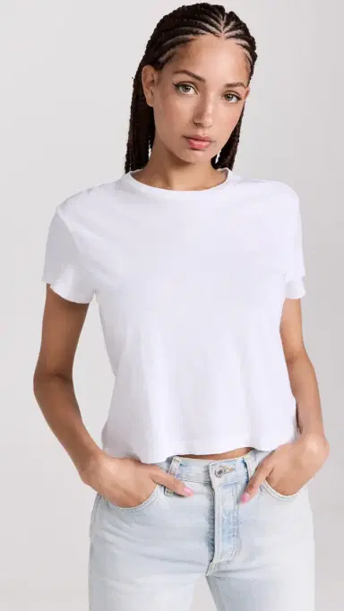 RE/DONE 1950s Boxy Tee Optic White | Thumbnail 2