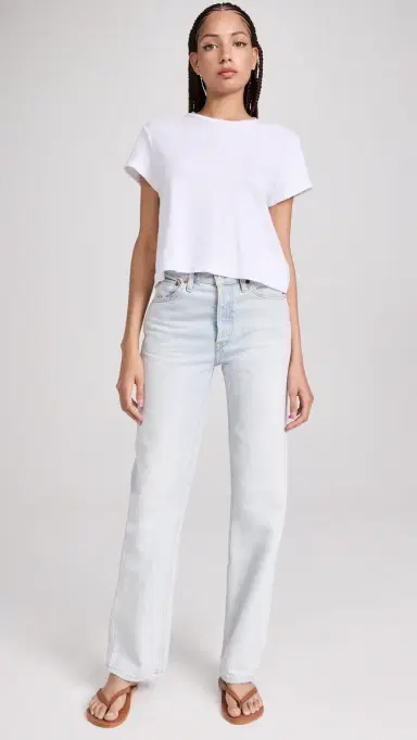 RE/DONE 1950s Boxy Tee Optic White | Thumbnail 5