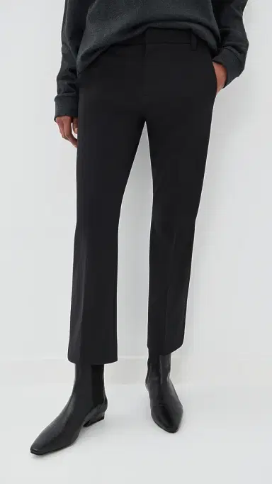 Tibi Compact Tech Knit Cropped Bootcut Pants Black | Thumbnail 3