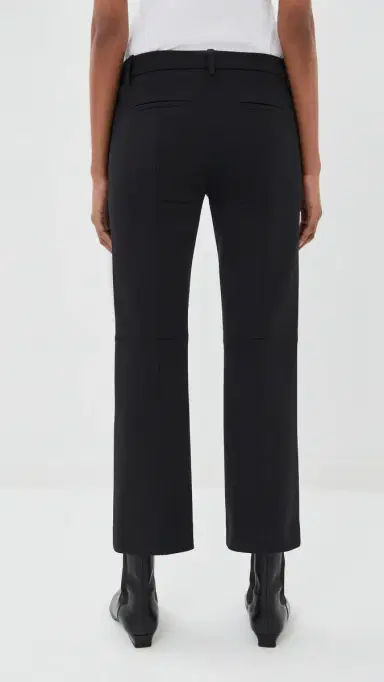 Tibi Compact Tech Knit Cropped Bootcut Pants Black | Thumbnail 4