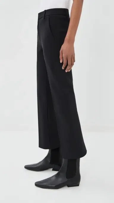 Tibi Compact Tech Knit Cropped Bootcut Pants Black | Thumbnail 5