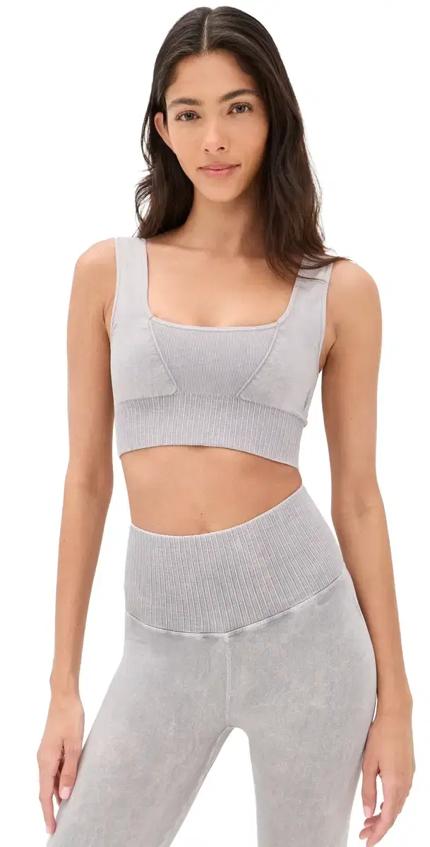 Square Neck Good Karma Bra Ice Grey