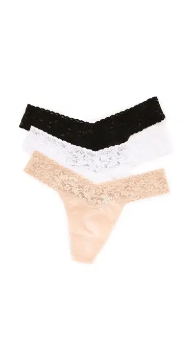 Hanky Panky Original Rise Cotton 3 Pack Black/White/Chai One Size | Thumbnail 1