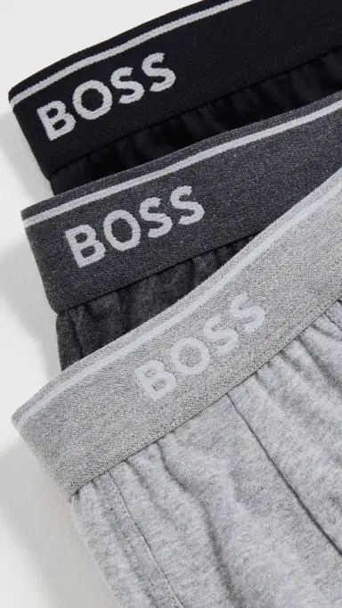 BOSS Classic Cotton 3 Pack Trunks Grey S | Thumbnail 5 BOSS Classic Cotton 3 Pack Trunks Grey S | Thumbnail 5