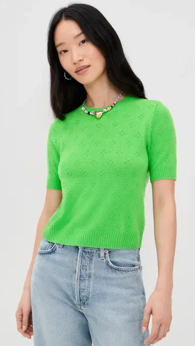 Guest In Residence Compass Cashmere Sweater Tee Match Point M | Thumbnail 2 Guest In Residence Compass Cashmere Sweater Tee Match Point M | Thumbnail 2