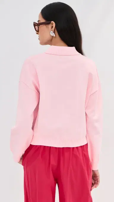 LE BOP Zadie Cropped Polo Pink L | Thumbnail 3 LE BOP Zadie Cropped Polo Pink L | Thumbnail 3