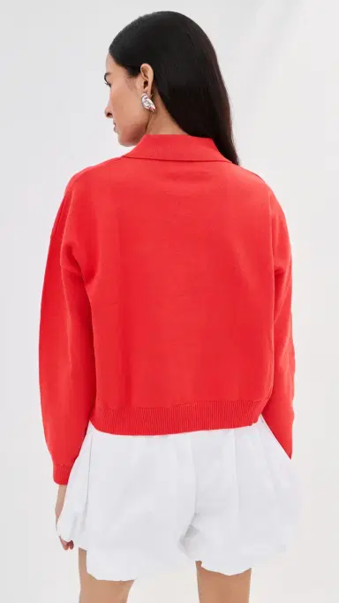 LE BOP Zadie Crop Polo Flame | Thumbnail 4