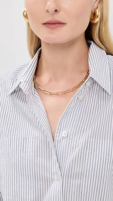 JENNY BIRD Andi Slim Chain Necklace High Polish Gold One Size | Thumbnail 3