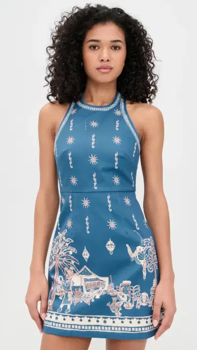 ALÉMAIS Acacia Mini Dress Blue | Thumbnail 2