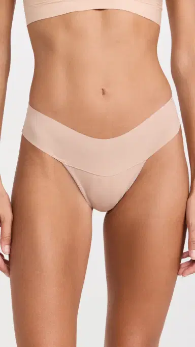 Hanky Panky Breathe Natural Thong 5 Pack Taupe | Thumbnail 3