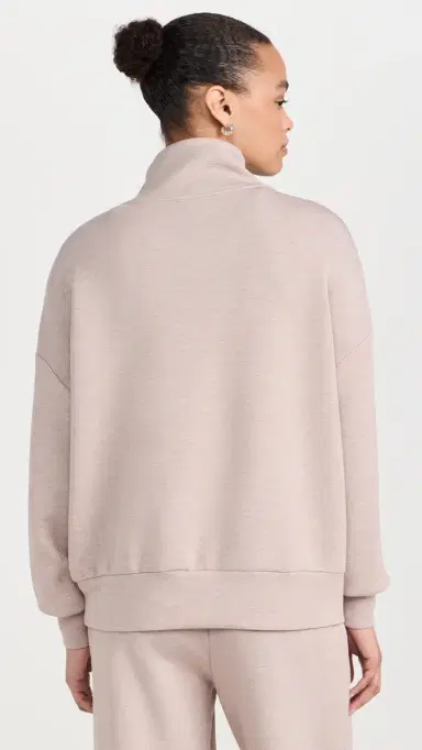 Varley Hawley Half Zip Sweat Taupe Marl L | Thumbnail 3 Varley Hawley Half Zip Sweat Taupe Marl L | Thumbnail 3