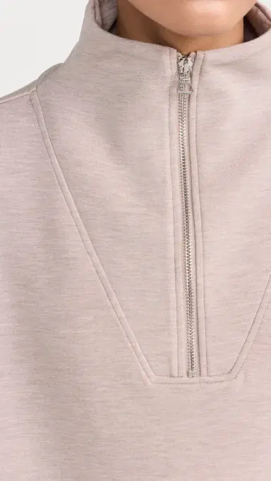 Varley Hawley Half Zip Sweat Taupe Marl L | Thumbnail 6 Varley Hawley Half Zip Sweat Taupe Marl L | Thumbnail 6