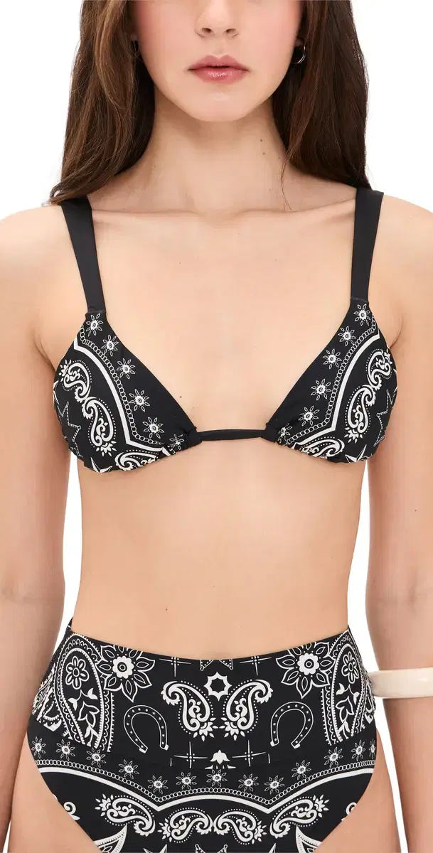 Beach Riot aige Bikini Top Bandana Black
