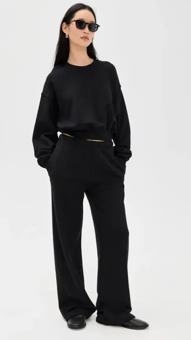 Éterne Oversized Wide Leg weatpants Black | Thumbnail 5 Éterne Oversized Wide Leg weatpants Black | Thumbnail 5
