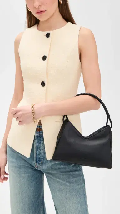 Staud Valerie Shoulder Bag Black One Size | Thumbnail 3 Staud Valerie Shoulder Bag Black One Size | Thumbnail 3