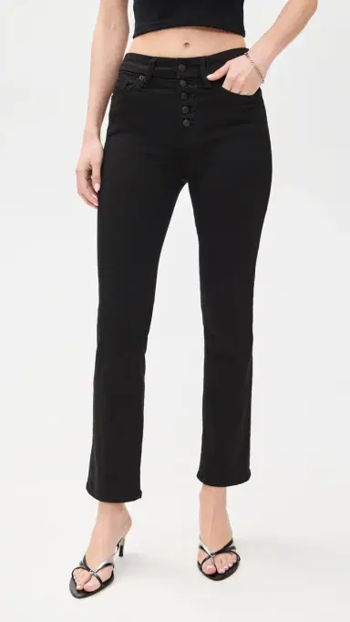 Good American Good Legs Straight Jeans Black001 | Thumbnail 2 Good American Good Legs Straight Jeans Black001 | Thumbnail 2