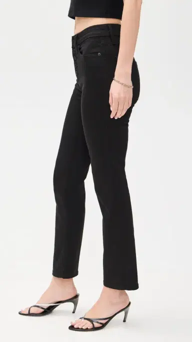 Good American Good Legs Straight Jeans Black001 | Thumbnail 4 Good American Good Legs Straight Jeans Black001 | Thumbnail 4