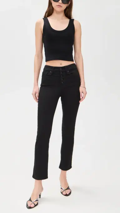 Good American Good Legs Straight Jeans Black001 | Thumbnail 5 Good American Good Legs Straight Jeans Black001 | Thumbnail 5