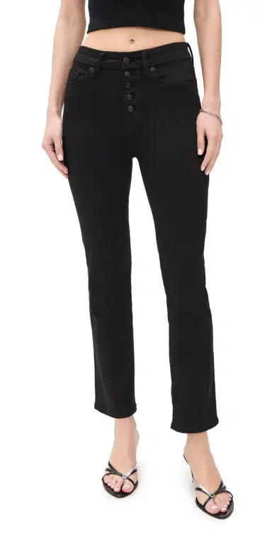 Good American Good Legs Straight Jeans Black001 | Thumbnail 1 Good American Good Legs Straight Jeans Black001 | Thumbnail 1