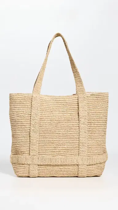 Hat Attack The Original Straw Traveler Tote Natural One Size | Thumbnail 2 Hat Attack The Original Straw Traveler Tote Natural One Size | Thumbnail 2