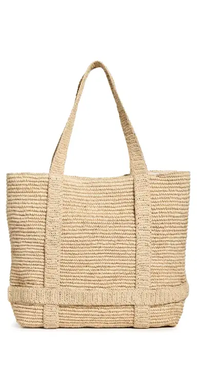 Hat Attack The Original Straw Traveler Tote Natural One Size | Thumbnail 1 Hat Attack The Original Straw Traveler Tote Natural One Size | Thumbnail 1