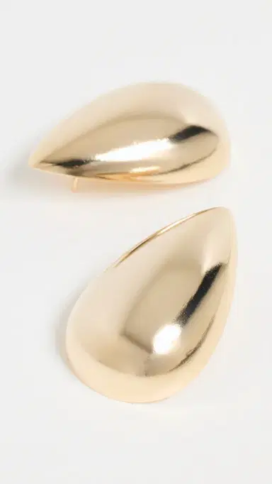 By Adina Eden Solid Chunky Teardrop Hoop Earrings | Thumbnail 4