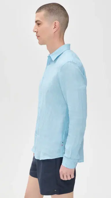 Orlebar Brown Giles Lino Stitched Shirt Riviera | Thumbnail 4 Orlebar Brown Giles Lino Stitched Shirt Riviera | Thumbnail 4