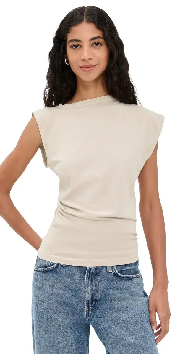AGOLDE Beth Tee Rice Grass