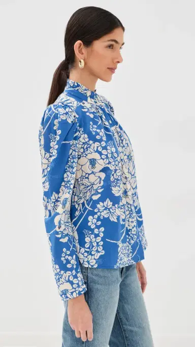 Alix of Bohemia Artemis Royal Spoke Shirt Medium Blue | Thumbnail 4