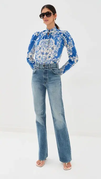 Alix of Bohemia Artemis Royal Spoke Shirt Medium Blue | Thumbnail 5