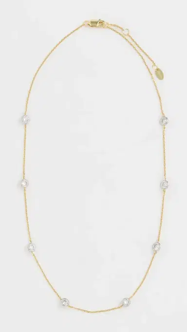 Shashi Emily Two Toned Necklace Gold/Silver One Size | Thumbnail 2