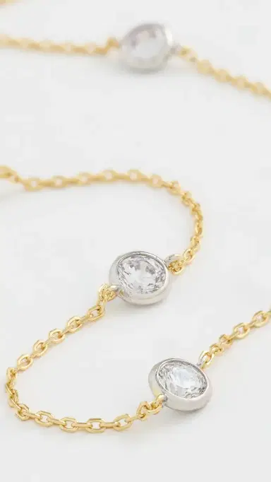 Shashi Emily Two Toned Necklace Gold/Silver One Size | Thumbnail 4